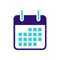 Een icoon van een jaarkalender.
